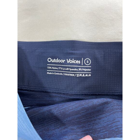 Outdoor Voices Techsweat Zoom Leggings Colorblock Blue Womens Small Active Gym - Picture 5 of 7